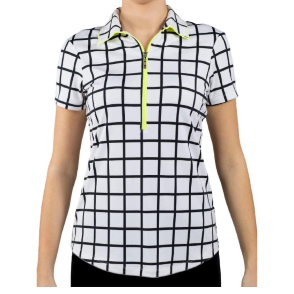 Womens Tipped Short Sleeve Polyester Golf Polo